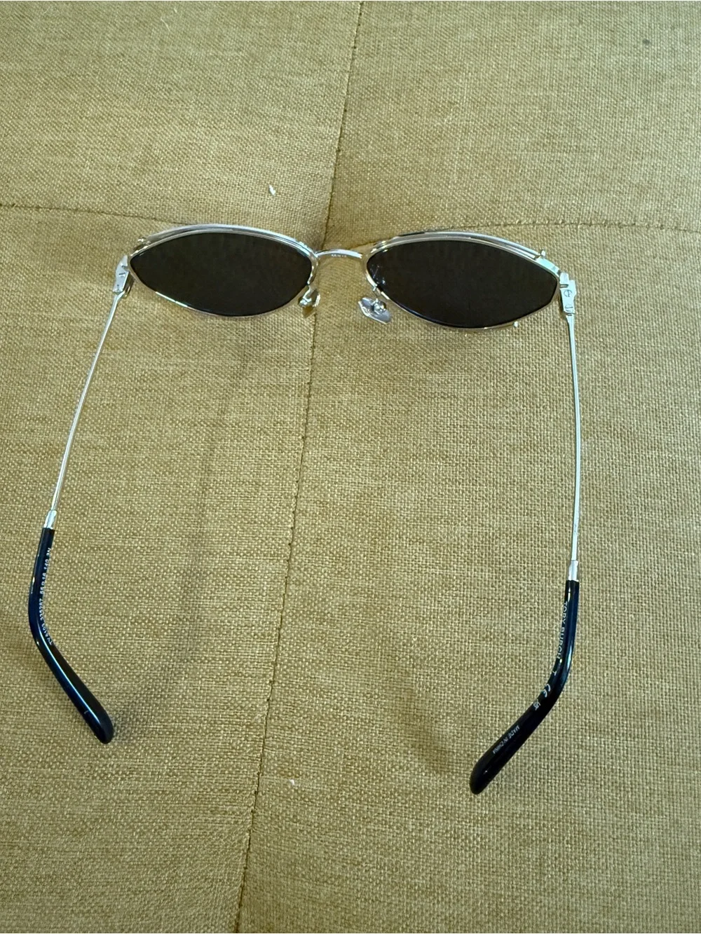 Tory Burch Black Lensed Cat-Eye Sunglasses with Silver Frame